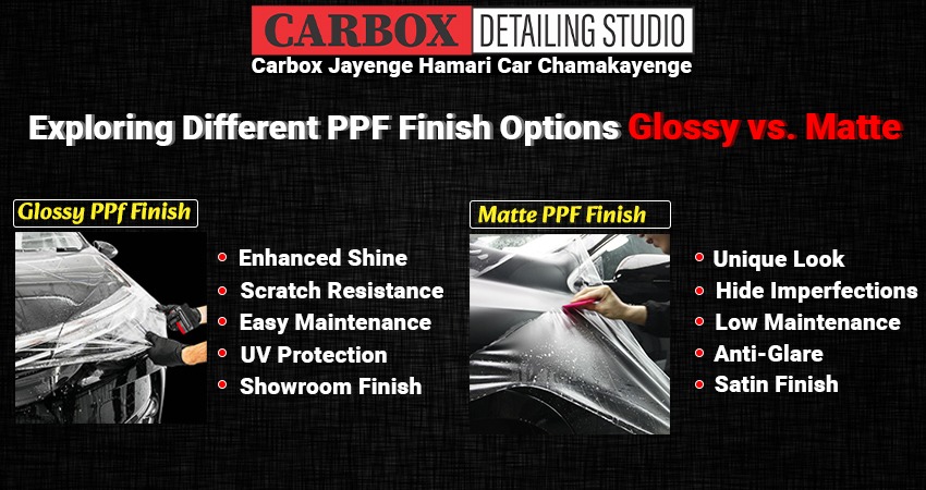 Exploring Different PPF Finish Options: Glossy vs. Matte